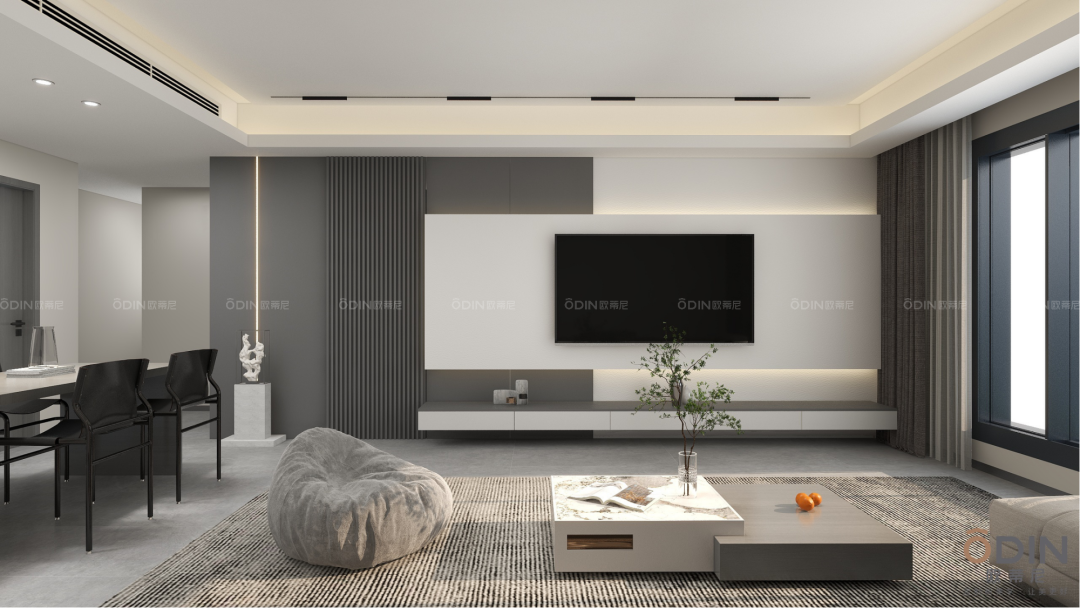 全案設(shè)計(jì)專欄 | 歐蒂尼全屋定制：靜謐的高級(jí)灰，低調(diào)極簡(jiǎn)舒適
