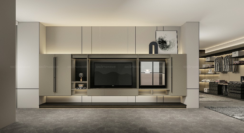 電視背景墻裝修風(fēng)格全屋定制效果圖大全5